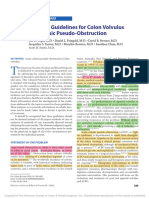 Clinical Practice Guidelines For Colon Volvulus and Acute Colonic Pseudo-Obstruction