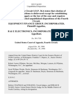 Equipment Finance Group, Incorporated v. R & E Electronics, Incorporated, 922 F.2d 835, 4th Cir. (1990)