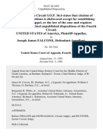 United States v. Joseph James Falcone, 924 F.2d 1053, 4th Cir. (1991)