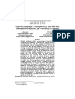 Exploring Language Learning Strategy Use: The Role of Multiple Intelligences, L2 Proficiency and Gender