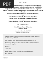 United States v. John Michael Faison, United States of America v. James Anthony Faison, 978 F.2d 1256, 4th Cir. (1992)