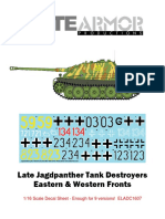 Elite Armor Late Jagdpanther Decal Sheet Instructions