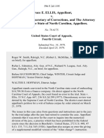 Bruce E. Ellis v. Amos E. Reed, Secretary of Corrections, and The Attorney General of The State of North Carolina, 596 F.2d 1195, 4th Cir. (1979)