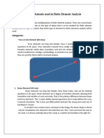 Types of Elements Used in Finite Element Analysis