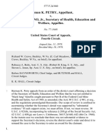 Herman K. Petry v. Joseph A. Califano, JR., Secretary of Health, Education and Welfare, 577 F.2d 860, 4th Cir. (1978)