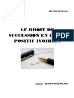 Droit de Succession en Droit Positif Ivoirien