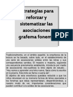 Estrategias para Reforzar y Sitematizar Las Asociaciones Grafema-Fonema