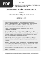 Consolidated Gas Electric Light & Power Co. of Baltimore v. Pennsylvania Water & Power Co., 194 F.2d 89, 4th Cir. (1952)