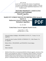 Community Motors Property Associates Limited Partnership v. McDevitt Street Bovis, Incorporated, Formerly Known As McDevitt & Street Company, Incorporated, 59 F.3d 166, 4th Cir. (1995)