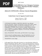 Apolinar Perafan Saldarriaga Luz Velasquez Carmona Adrianna Menesses Velasquez Mauricio Perafan Velasquez v. Alberto R. Gonzales, Attorney General, 402 F.3d 461, 4th Cir. (2005)