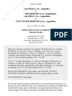 Curtis Holt, Sr. v. City of Richmond, Curtis Holt, Sr. v. City of Richmond, 459 F.2d 1093, 4th Cir. (1972)