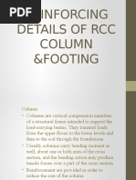 Reinforcing Details of RCC Column &footing