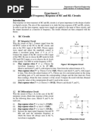 Experiment 3 Time and Frequency Response of RC and RL Circuits