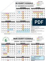 2016-2017 Iron County School District Calendar Super High Quality