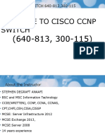 Welcome To Cisco CCNP Switch