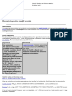 Electrolysing Molten Lead (II) Bromide PDF