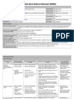 Safe Work Method Statement Template Sample