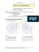 Trigonometrie Sur Le Cercle - Cours