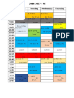 Pe Schedule