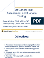 Breast Cancer Risk Assessment and Genetic Testing