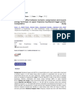 Difference in Effect Between Ischemic Compression and Muscle Energy Technique On Upper Trepezius Myofascial Trigger Points: Comparative Study