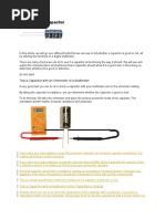 How To Test A Capacitor