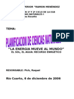 Planificacion de Naturales La Energia