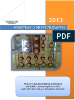 Informe de Muestrario de Fertilizantes