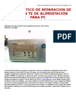 Reparacion de Fuente de Alimentacion PC Atx Antec