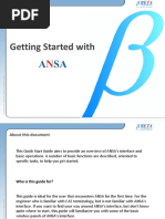 Getting Started With ANSA