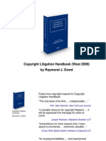 Copyright Litigation Handbook - Contents and Overview - Raymond J. Dowd