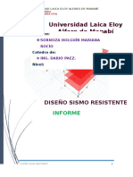 Diseño Sismo Resistente Informe