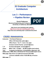 EECS 252 Graduate Computer Architecture Lec 3 - Performance + Pipeline Review