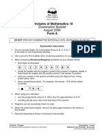 Principles of Mathematics 10: Examination Booklet August 2006