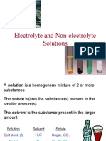 Electrolyte and Non-Electrolyte Solutions