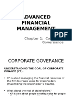 Advanced Financial Management: Chapter 1: Corporate Governance