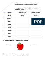 Actividades Aumentativo - Diminutivo