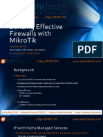 Building Effective Firewalls With MikroTik - MUM PDF