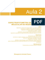 Aula 2 Espectrofotometria de Absorção Molecular Na Região Do Uv Vis. Elisangela de Andrade Passos