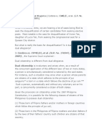 Dual Citizenship or Dual Allegiance (Cordora vs. COMELEC, Et Al. (G.R. No. 176947, 19 February 2009) )