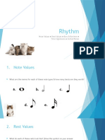 Rhythm: Note Values Rest Values Bars & Barlines Time Signatures Dotted Notes