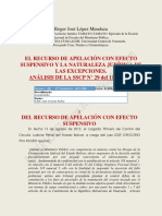 La Inconstitucionalidad Del Efecto Suspensivo Del Recurso de Apelación y La Naturaleza Juridica de Las Excepciones