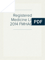 Registered Medicine List 2014 FMHACA