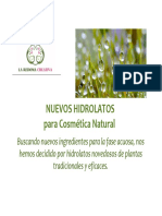 HIDROLATOS Recetas HYDROLATES Recipes Natural Cosmetic