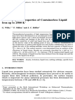 Thermophysical Properties of Containerless Liquid Iron Up To 2500 K