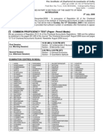 COMMON PROFICIENCY TEST (Paper-Pencil Mode) :: Thiruvananthapuram Delhi/New Delhi