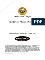 Einstein Bros. Bagels Nutrition and Allergen Information: Einstein Noah Restaurant Group, Inc