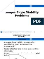 Simple Slope Stability Problems