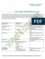 Annual Filing Under Companies Act 2013: V Verma & Company