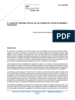 El Lugar Del Personal Estatal en Las Teorías Del Estado de Miliband y Poulantzas